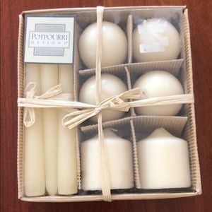 NWOT 15 Pieces Candle Set - Potpourri Designs.